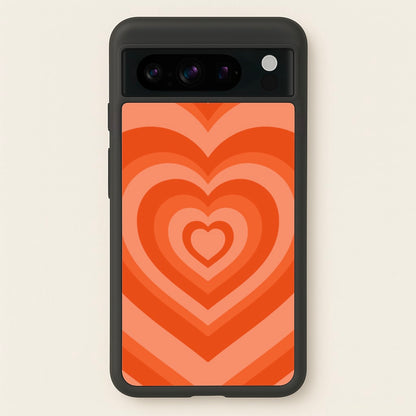 Orange - Colourful Hearts  - Colourful Hearts Phone Case for Google Pixel 8 Pro