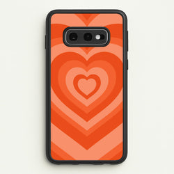 Orange - Colourful Hearts  - Colourful Hearts Phone Case for Galaxy S10e