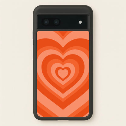 Orange - Colourful Hearts  - Colourful Hearts Phone Case for Google Pixel 6a