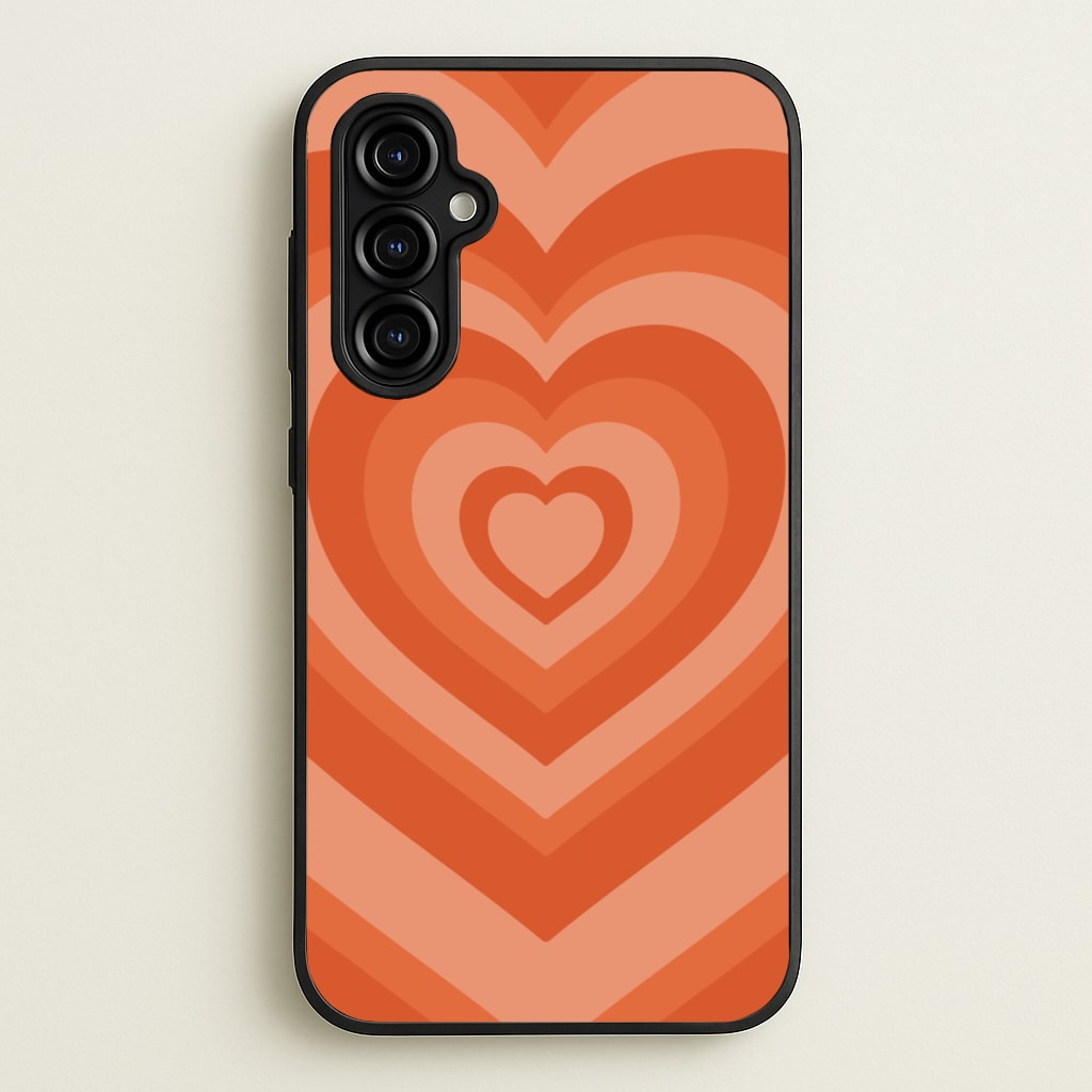 Orange - Colourful Hearts  - Colourful Hearts Phone Case for Galaxy A54