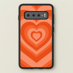 Orange - Colourful Hearts  - Colourful Hearts Phone Case for Galaxy S10 Plus
