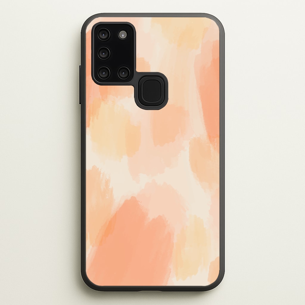 Orange Strokes  - Abstract Pattern Phone Case for Galaxy A21s