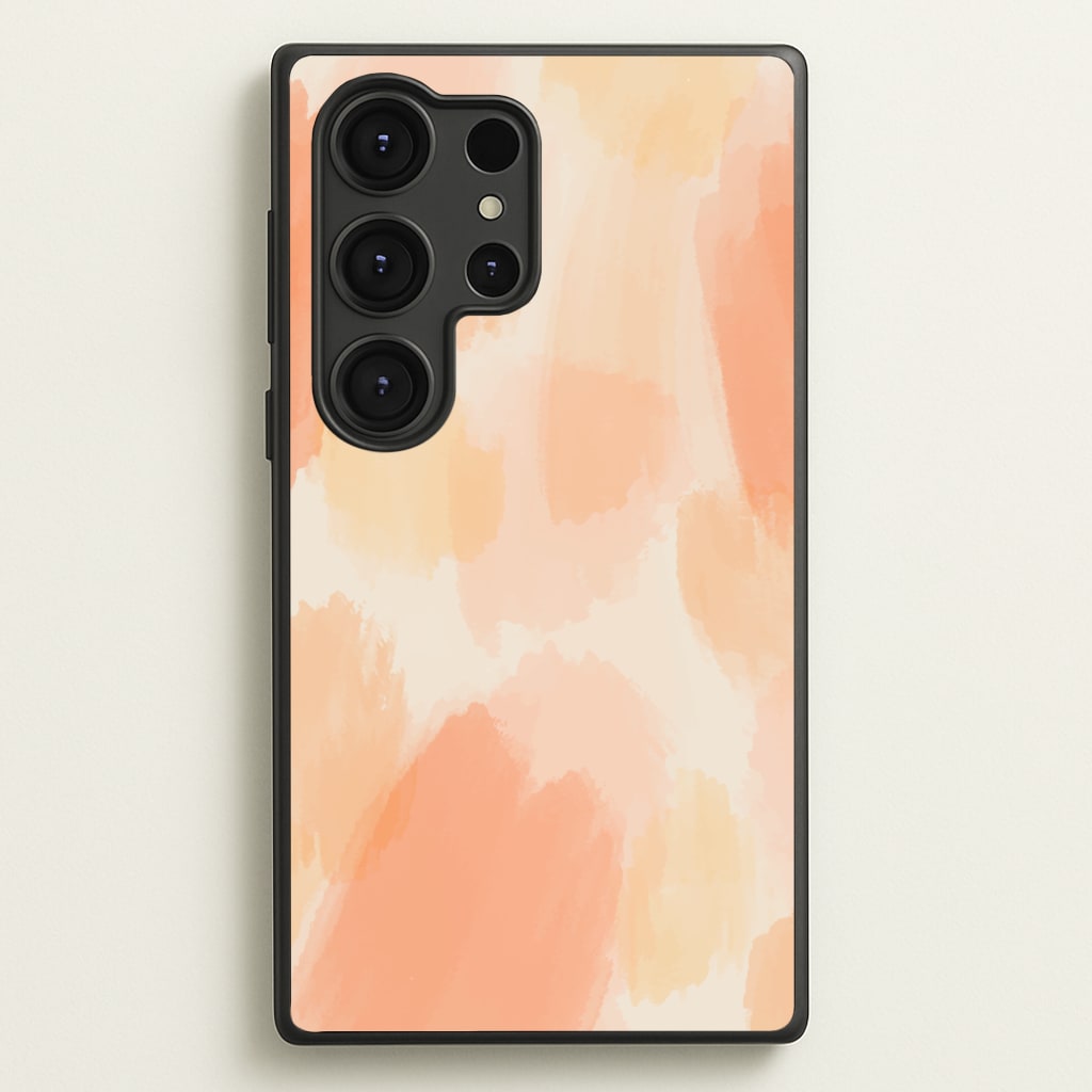 Orange Strokes  - Abstract Pattern Phone Case for Galaxy S25 Ultra