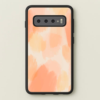 Orange Strokes  - Abstract Pattern Phone Case for Galaxy S10 Plus