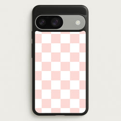 Pink And White Checkers  - Abstract Pattern Phone Case for Google Pixel 9 / 9 Pro
