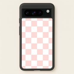 Pink And White Checkers  - Abstract Pattern Phone Case for Google Pixel 8 Pro