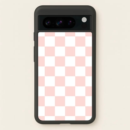 Pink And White Checkers  - Abstract Pattern Phone Case for Google Pixel 8 Pro