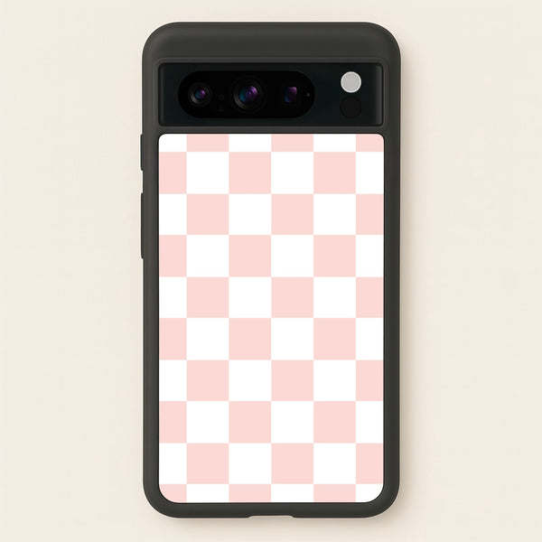 Pink And White Checkers  - Abstract Pattern Phone Case for Google Pixel 8 Pro