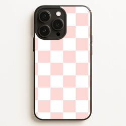 Pink And White Checkers  - Abstract Pattern Phone Case for iPhone 12 Pro Max