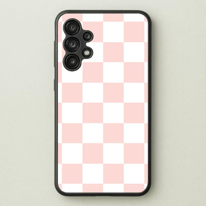 Pink And White Checkers  - Abstract Pattern Phone Case for Galaxy A13