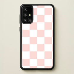 Pink And White Checkers  - Abstract Pattern Phone Case for Galaxy A71