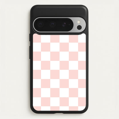 Pink And White Checkers  - Abstract Pattern Phone Case for Google Pixel 9 Pro XL