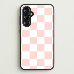 Pink And White Checkers  - Abstract Pattern Phone Case for Galaxy A14