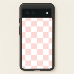Pink And White Checkers  - Abstract Pattern Phone Case for Google Pixel 6