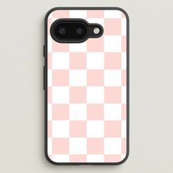 Pink And White Checkers  - Abstract Pattern Phone Case for Google Pixel 9a