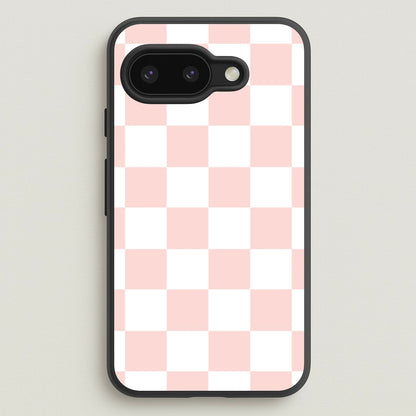 Pink And White Checkers  - Abstract Pattern Phone Case for Google Pixel 9a