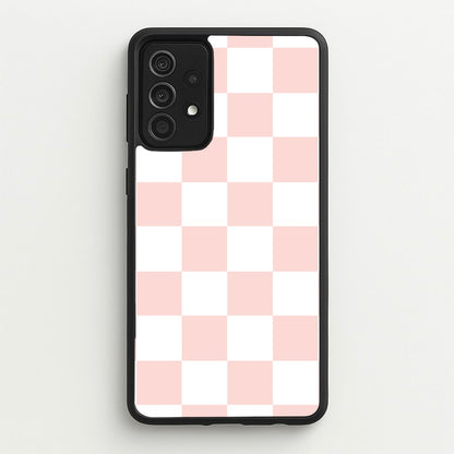 Pink And White Checkers  - Abstract Pattern Phone Case for Galaxy A52 / A52s