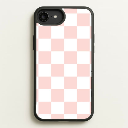 Pink And White Checkers  - Abstract Pattern Phone Case for iPhone 6 Plus / 7 Plus / 8 Plus