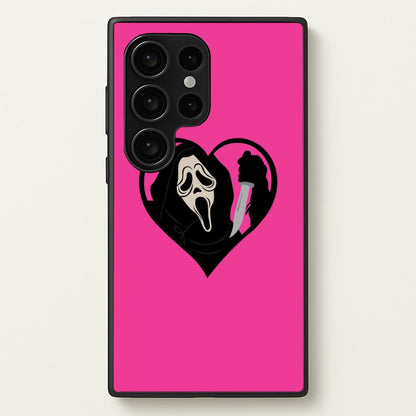 Heart face - Halloween  - Scream Phone Case for Galaxy S24 Ultra