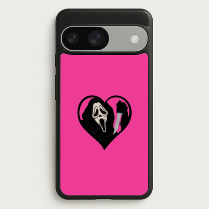 Heart face - Halloween  - Scream Phone Case for Google Pixel 9 / 9 Pro