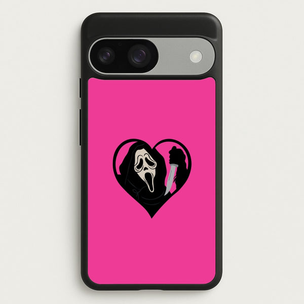 Heart face - Halloween  - Scream Phone Case for Google Pixel 9 / 9 Pro