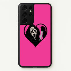 Heart face - Halloween  - Scream Phone Case for Galaxy S21 Ultra