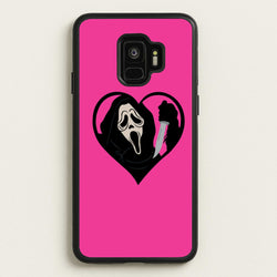 Heart face - Halloween  - Scream Phone Case for Galaxy S9