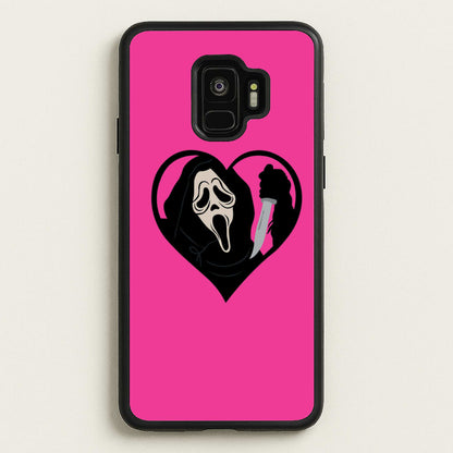 Heart face - Halloween  - Scream Phone Case for Galaxy S9