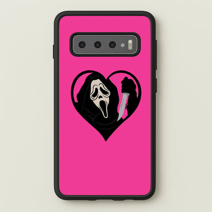 Heart face - Halloween  - Scream Phone Case for Galaxy S10 Plus