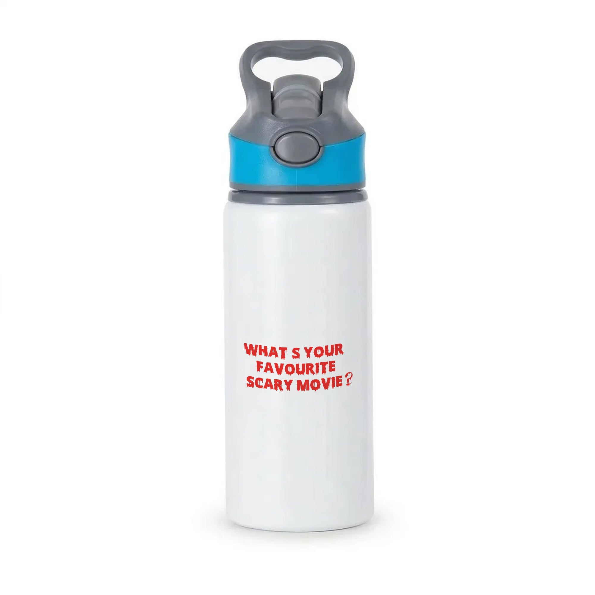 What's Your Favourite Scary Movie - Scream Active Water Bottle - Blue