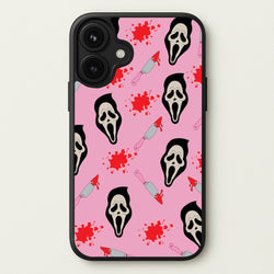 Pink Ghostface Pattern - Scream Phone Case for iPhone 17