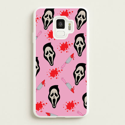 Pink Ghostface Pattern - Scream  - Scream Phone Case for Galaxy S9