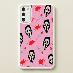 Pink Ghostface Pattern - Scream  - Scream Phone Case for Galaxy S20