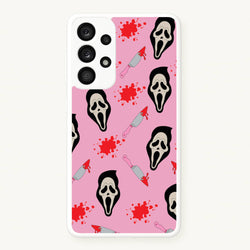 Pink Ghostface Pattern - Scream  - Scream Phone Case for Galaxy A53