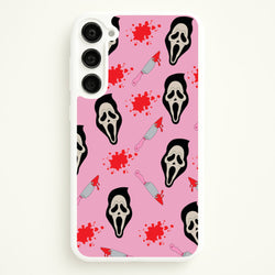 Pink Ghostface Pattern - Scream  - Scream Phone Case for Galaxy S23
