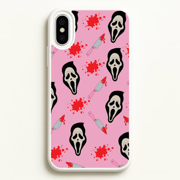 Pink Ghostface Pattern - Scream  - Scream Phone Case for iPhone XS Max