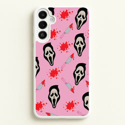 Pink Ghostface Pattern - Scream  - Scream Phone Case for Galaxy A36