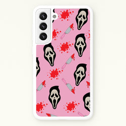 Pink Ghostface Pattern - Scream  - Scream Phone Case for Galaxy S21FE