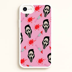 Pink Ghostface Pattern - Scream  - Scream Phone Case for iPhone 6 Plus / 7 Plus / 8 Plus