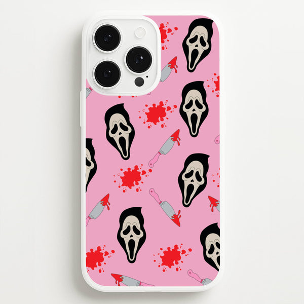 Pink Ghostface Pattern - Scream  - Scream Phone Case for iPhone 13 Pro Max