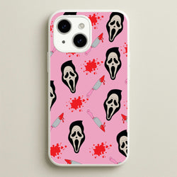Pink Ghostface Pattern - Scream  - Scream Phone Case for iPhone 14 Plus