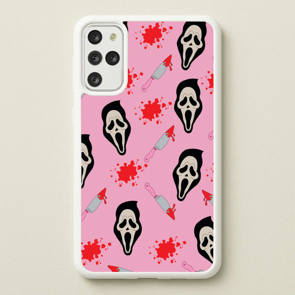 Pink Ghostface Pattern - Scream  - Scream Phone Case for Galaxy S20 Plus