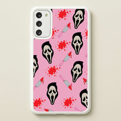 Pink Ghostface Pattern - Scream  - Scream Phone Case for Galaxy A41