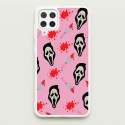 Pink Ghostface Pattern - Scream  - Scream Phone Case for Galaxy A12