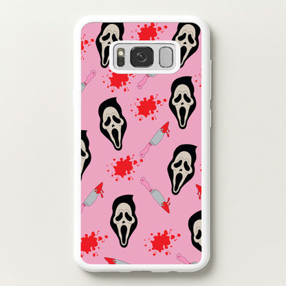 Pink Ghostface Pattern - Scream  - Scream Phone Case for Galaxy S8