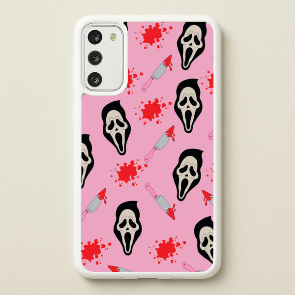 Pink Ghostface Pattern - Scream  - Scream Phone Case for Galaxy S20FE