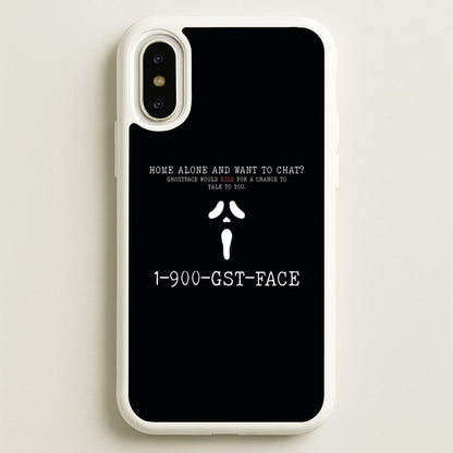 1-800-GST-FACE - Scream  - Scream Phone Case for iPhone X / XS