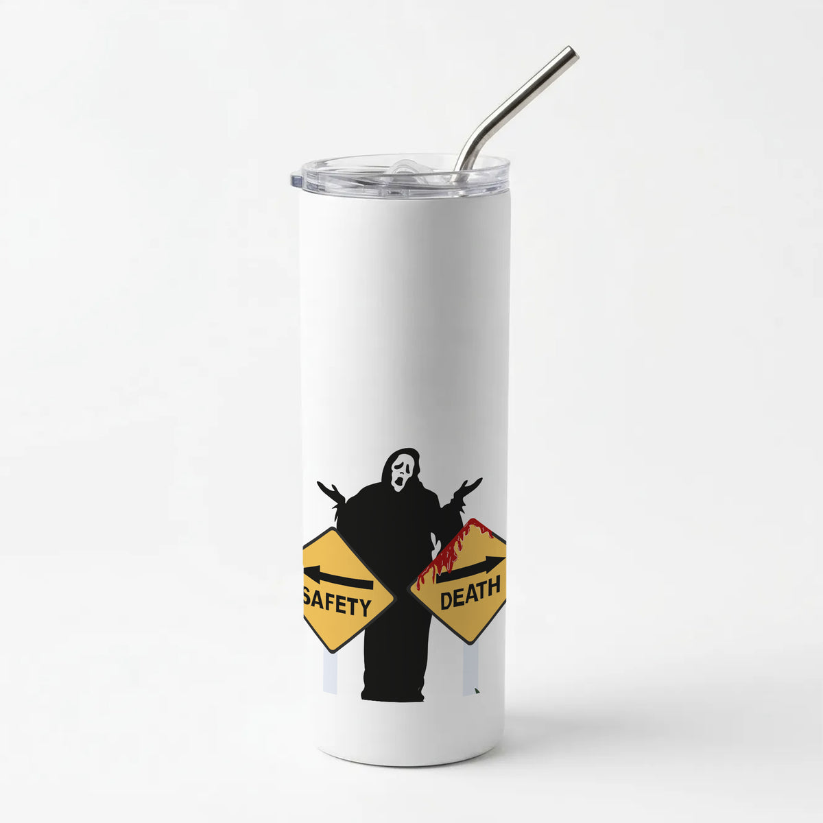 Safety Or Death - Scream Skinny Tumbler