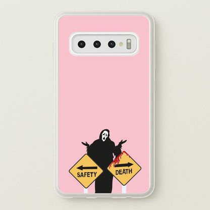 Safety Or Death - Scream  - Scream Phone Case for Galaxy S10 Plus