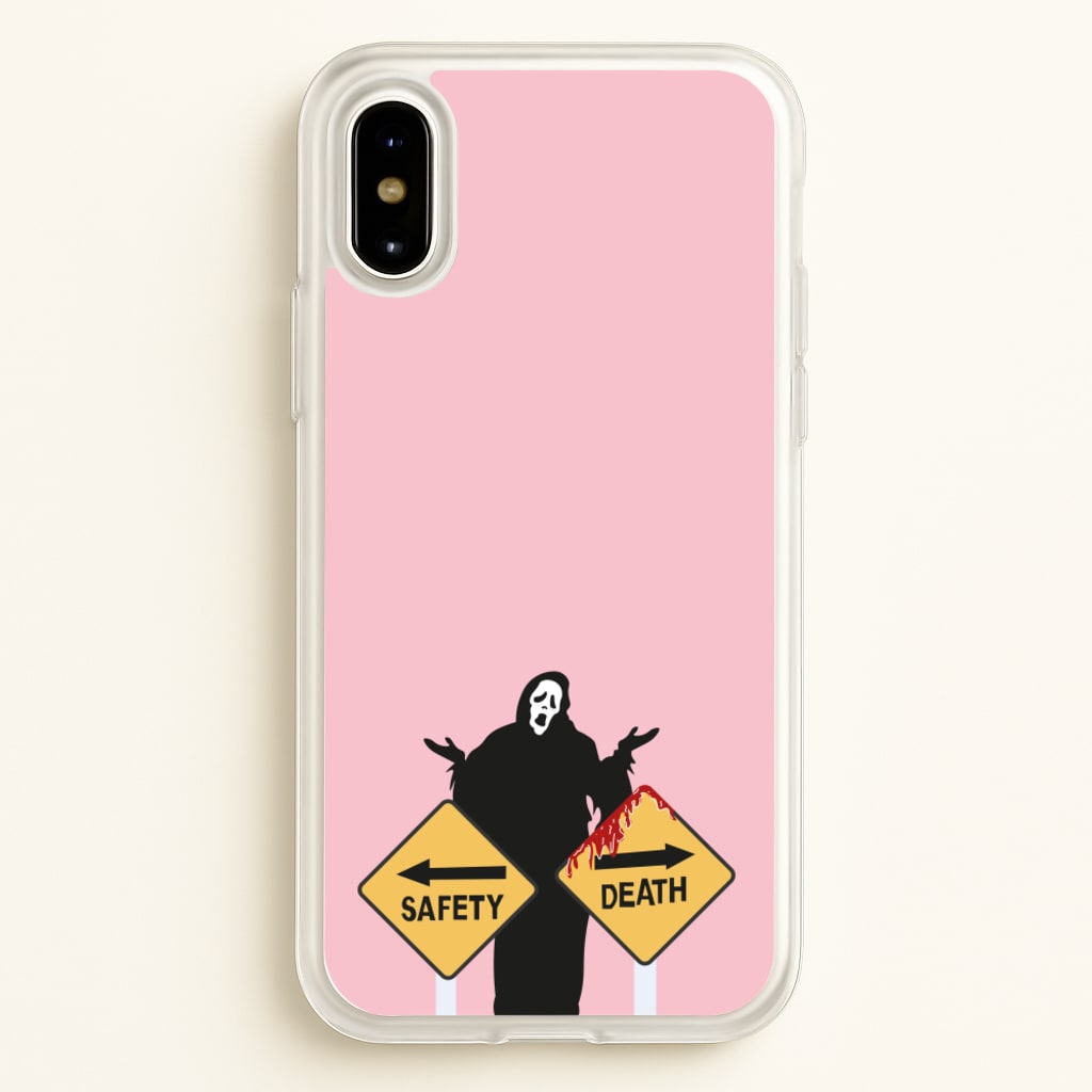 Safety Or Death - Scream  - Scream Phone Case for iPhone X / XS